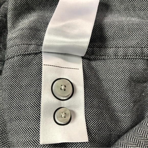 Untuck it Librando grey herringbone tweed button front shirt size L tall EUC - Picture 8 of 8